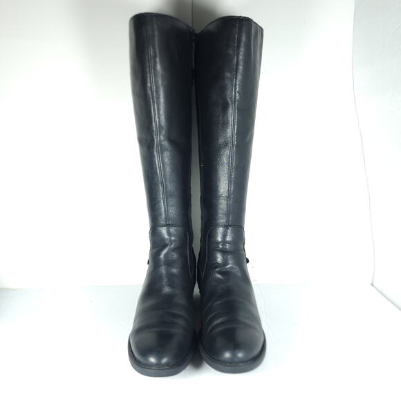 Born Women's US7,5M Leather Side Zip Wide Calf Equestrian Riding Boots - Picture 3 of 16